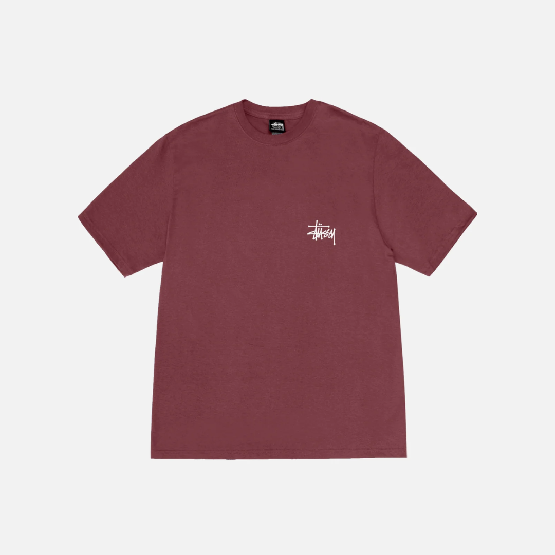Basic Stüssy Tee Oxblood